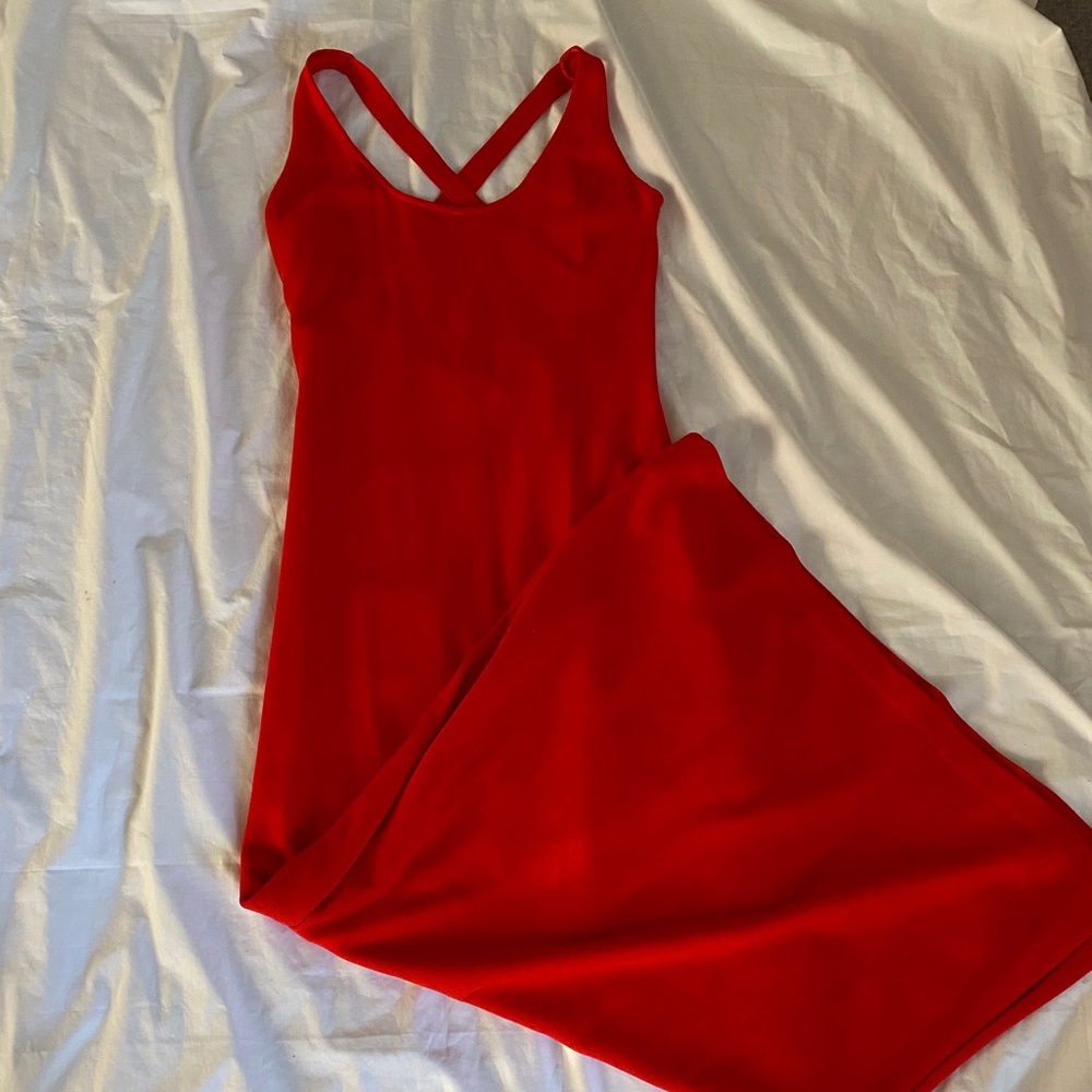 St. John Red Maxi Dress